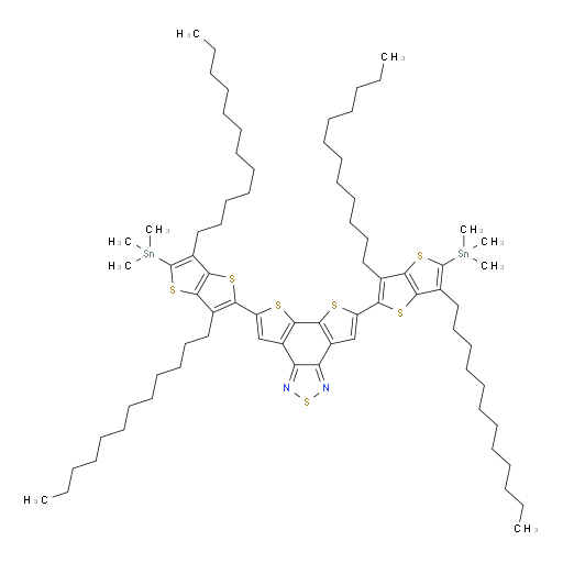5,8-bis(3,6-didodecyl-5-(trimethylstannyl)thieno[3,2-b]thiophen-2-yl)dithieno[3',2':3,4;2'',3'':5,6]benzo[1,2-c][1,2,5]thiadiazole