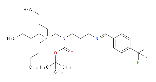 (E)-tert-butyl ((tributylstannyl)methyl)(3-((4-(trifluoromethyl)benzylidene)amino)propyl)carbamate