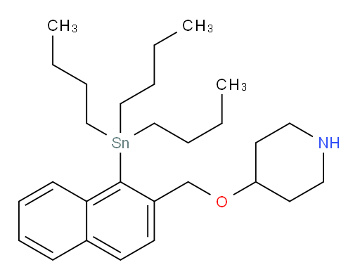 4-((1-(tributylstannyl)naphthalen-2-yl)methoxy)piperidine