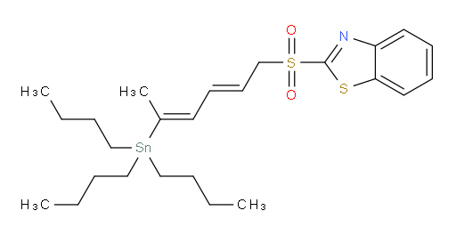 2-(((2E,4E)-5-(tributylstannyl)hexa-2,4-dien-1-yl)sulfonyl)benzo[d]thiazole