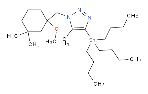 1-((1-methoxy-3,3-dimethylcyclohexyl)methyl)-5-methyl-4-(tributylstannyl)-1H-1,2,3-triazole