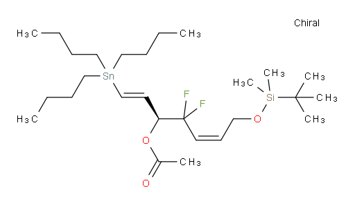 (S,1E,5Z)-7-((tert-butyldimethylsilyl)oxy)-4,4-difluoro-1-(tributylstannyl)hepta-1,5-dien-3-yl acetate