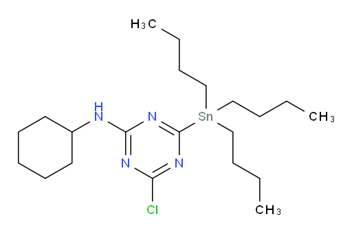 4-chloro-N-cyclohexyl-6-(tributylstannyl)-1,3,5-triazin-2-amine