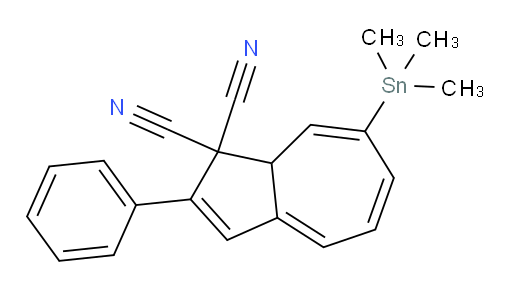 2-phenyl-7-(trimethylstannyl)azulene-1,1(8aH)-dicarbonitrile