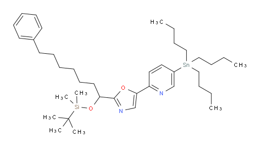 2-(1-((tert-butyldimethylsilyl)oxy)-7-phenylheptyl)-5-(5-(tributylstannyl)pyridin-2-yl)oxazole