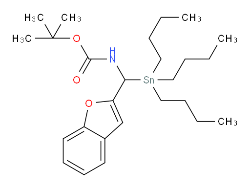tert-butyl (benzofuran-2-yl(tributylstannyl)methyl)carbamate