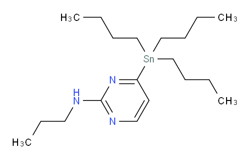N-propyl-4-(tributylstannyl)pyrimidin-2-amine