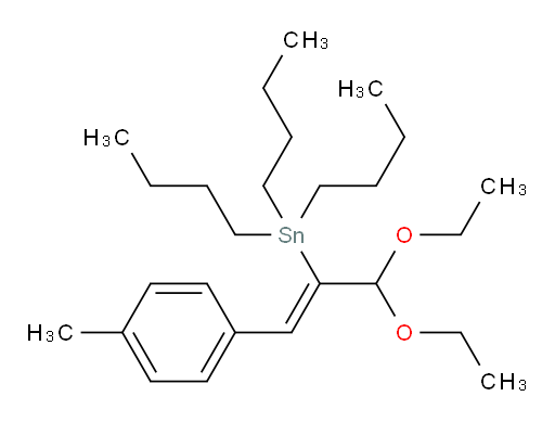 (Z)-tributyl(3,3-diethoxy-1-(p-tolyl)prop-1-en-2-yl)stannane