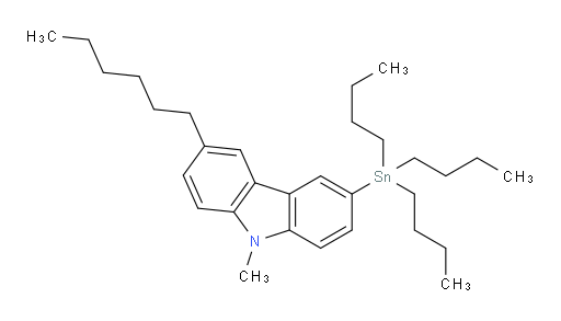 3-hexyl-9-methyl-6-(tributylstannyl)-9H-carbazole