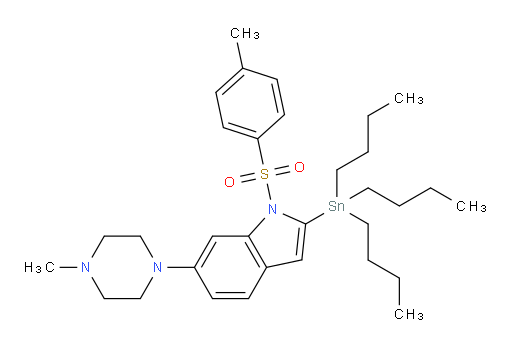 6-(4-methylpiperazin-1-yl)-1-tosyl-2-(tributylstannyl)-1H-indole