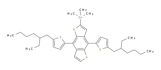 (4,8-bis(5-(2-ethylhexyl)thiophen-2-yl)benzo[1,2-b:4,5-b']dithiophen-2-yl)trimethylstannane