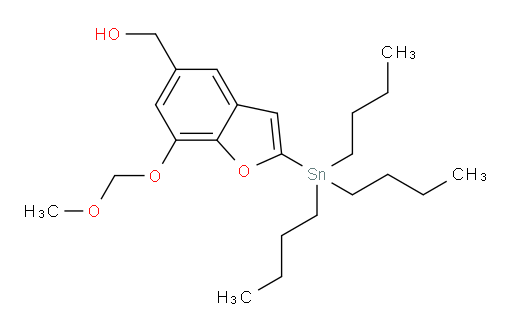 (7-(methoxymethoxy)-2-(tributylstannyl)benzofuran-5-yl)methanol