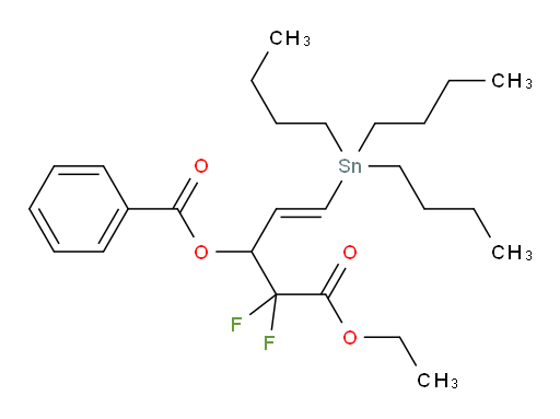 (E)-5-ethoxy-4,4-difluoro-5-oxo-1-(tributylstannyl)pent-1-en-3-yl benzoate