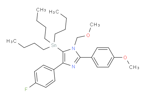 4-(4-fluorophenyl)-1-(methoxymethyl)-2-(4-methoxyphenyl)-5-(tributylstannyl)-1H-imidazole