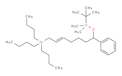 (E)-tert-butyldimethyl((1-phenyl-7-(tributylstannyl)hept-5-en-1-yl)oxy)silane