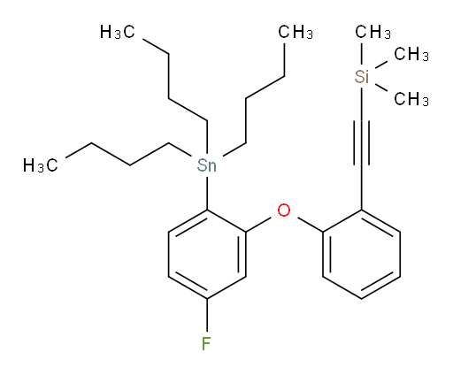 ((2-(5-fluoro-2-(tributylstannyl)phenoxy)phenyl)ethynyl)trimethylsilane