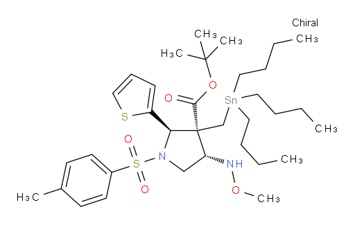 (2R,3S,4S)-tert-butyl 4-(methoxyamino)-2-(thiophen-2-yl)-1-tosyl-3-((tributylstannyl)methyl)pyrrolidine-3-carboxylate