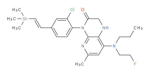 (E)-4-(2-氯-4-(2-(三甲基锡基)乙烯基)苯基)-8-((2-氟乙基)(丙基)氨基)-6-甲基-1,2-二氢吡啶并[2,3-b]吡嗪-3(4H)-酮