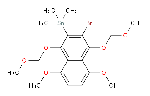 (3-bromo-5,8-dimethoxy-1,4-bis(methoxymethoxy)naphthalen-2-yl)trimethylstannane