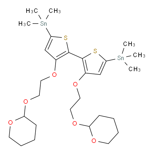 (3,3'-bis(2-((tetrahydro-2H-pyran-2-yl)oxy)ethoxy)-[2,2'-bithiophene]-5,5'-diyl)bis(trimethylstannane)