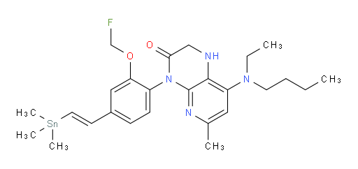 (E)-8-(丁基(乙基)氨基)-4-(2-(氟甲氧基)-4-(2-(三甲基锡基)乙烯基)苯基)-6-甲基-1,2-二氢吡啶并[2,3-b]吡嗪-3(4H)-酮