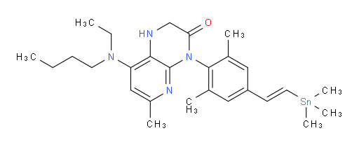 (E)-8-(butyl(ethyl)amino)-4-(2,6-dimethyl-4-(2-(trimethylstannyl)vinyl)phenyl)-6-methyl-1,2-dihydropyrido[2,3-b]pyrazin-3(4H)-one