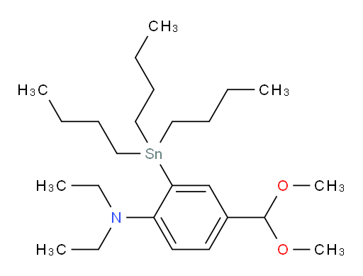 4-(二甲氧基甲基)-N,N-二乙基-2-(三丁基锡基)苯胺