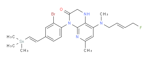 4-(2-溴-4-((E)-2-(三甲基锡基)乙烯基)苯基)-8-(((E)-4-氟丁-2-烯-1-基)(甲基)氨基)-6-甲基-1,2-二氢吡啶并[2,3-b]吡嗪-3(4H)-酮