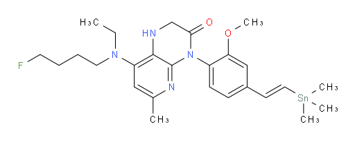 (E)-8-(ethyl(4-fluorobutyl)amino)-4-(2-methoxy-4-(2-(trimethylstannyl)vinyl)phenyl)-6-methyl-1,2-dihydropyrido[2,3-b]pyrazin-3(4H)-one