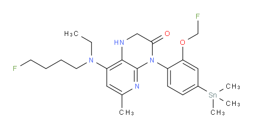 8-(ethyl(4-fluorobutyl)amino)-4-(2-(fluoromethoxy)-4-(trimethylstannyl)phenyl)-6-methyl-1,2-dihydropyrido[2,3-b]pyrazin-3(4H)-one