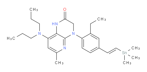 (E)-8-(dipropylamino)-4-(2-ethyl-4-(2-(trimethylstannyl)vinyl)phenyl)-6-methyl-3,4-dihydropyrido[2,3-b]pyrazin-2(1H)-one