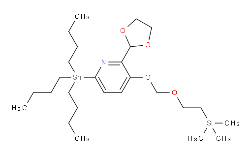 2-(1,3-dioxolan-2-yl)-6-(tributylstannyl)-3-((2-(trimethylsilyl)ethoxy)methoxy)pyridine