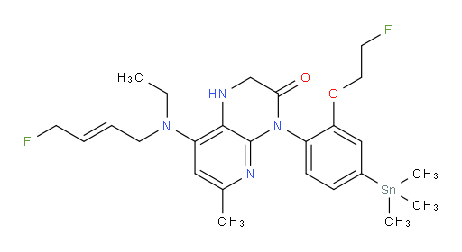 (E)-8-(ethyl(4-fluorobut-2-en-1-yl)amino)-4-(2-(2-fluoroethoxy)-4-(trimethylstannyl)phenyl)-6-methyl-1,2-dihydropyrido[2,3-b]pyrazin-3(4H)-one