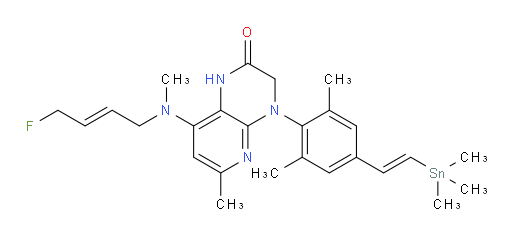 4-(2,6-dimethyl-4-((E)-2-(trimethylstannyl)vinyl)phenyl)-8-(((E)-4-fluorobut-2-en-1-yl)(methyl)amino)-6-methyl-3,4-dihydropyrido[2,3-b]pyrazin-2(1H)-one