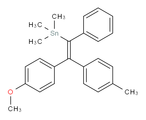 (Z)-(2-(4-甲氧基苯基)-1-苯基-2-(对甲苯基)乙烯基)三甲基锡烷