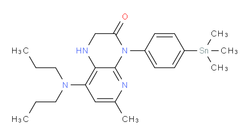 8-(dipropylamino)-6-methyl-4-(4-(trimethylstannyl)phenyl)-1,2-dihydropyrido[2,3-b]pyrazin-3(4H)-one