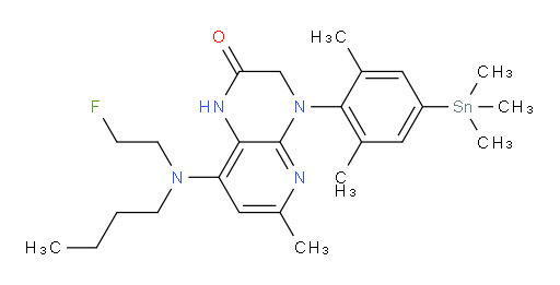 8-(butyl(2-fluoroethyl)amino)-4-(2,6-dimethyl-4-(trimethylstannyl)phenyl)-6-methyl-3,4-dihydropyrido[2,3-b]pyrazin-2(1H)-one