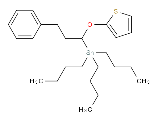 三丁基(3-苯基-1-(噻吩-2-氧基)丙基)锡烷