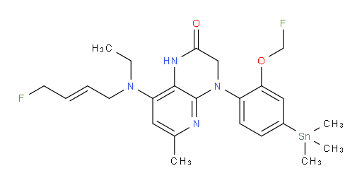 (E)-8-(ethyl(4-fluorobut-2-en-1-yl)amino)-4-(2-(fluoromethoxy)-4-(trimethylstannyl)phenyl)-6-methyl-3,4-dihydropyrido[2,3-b]pyrazin-2(1H)-one
