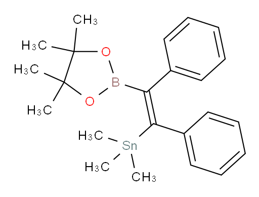 (E)-(1,2-二苯基-2-(4,4,5,5-四甲基-1,3,2-二氧杂环己硼烷-2-基)乙烯基)三甲基锡烷