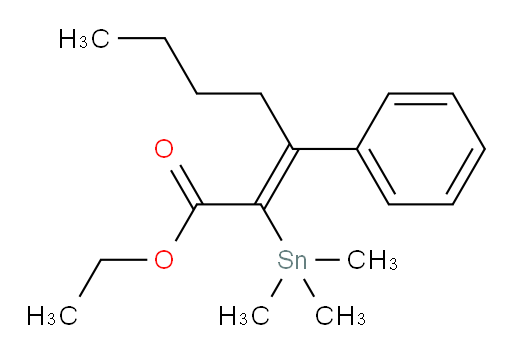 (Z)-ethyl 3-phenyl-2-(trimethylstannyl)hept-2-enoate