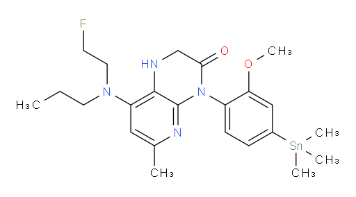 8-((2-fluoroethyl)(propyl)amino)-4-(2-methoxy-4-(trimethylstannyl)phenyl)-6-methyl-1,2-dihydropyrido[2,3-b]pyrazin-3(4H)-one