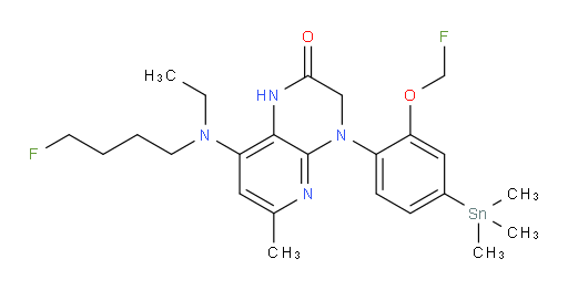 8-(ethyl(4-fluorobutyl)amino)-4-(2-(fluoromethoxy)-4-(trimethylstannyl)phenyl)-6-methyl-3,4-dihydropyrido[2,3-b]pyrazin-2(1H)-one
