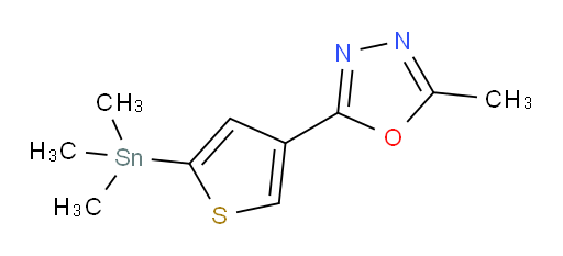 2-甲基-5-(5-(三甲基锡基)噻吩-3-基)-1,3,4-噁二唑