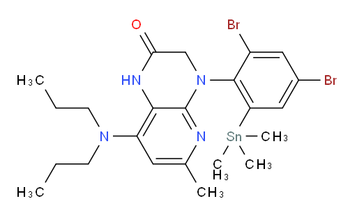4-(2,4-dibromo-6-(trimethylstannyl)phenyl)-8-(dipropylamino)-6-methyl-3,4-dihydropyrido[2,3-b]pyrazin-2(1H)-one