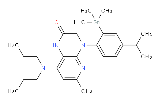 8-(dipropylamino)-4-(4-isopropyl-2-(trimethylstannyl)phenyl)-6-methyl-3,4-dihydropyrido[2,3-b]pyrazin-2(1H)-one