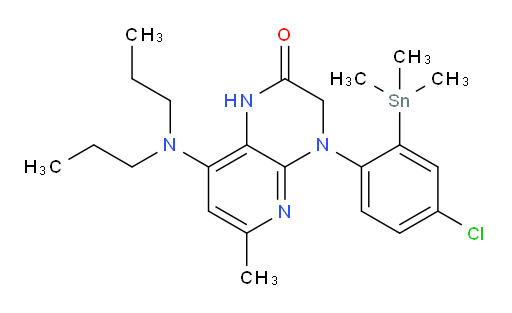 4-(4-chloro-2-(trimethylstannyl)phenyl)-8-(dipropylamino)-6-methyl-3,4-dihydropyrido[2,3-b]pyrazin-2(1H)-one