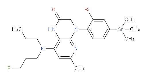 4-(2-bromo-4-(trimethylstannyl)phenyl)-8-((3-fluoropropyl)(propyl)amino)-6-methyl-3,4-dihydropyrido[2,3-b]pyrazin-2(1H)-one