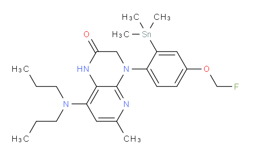 8-(dipropylamino)-4-(4-(fluoromethoxy)-2-(trimethylstannyl)phenyl)-6-methyl-3,4-dihydropyrido[2,3-b]pyrazin-2(1H)-one