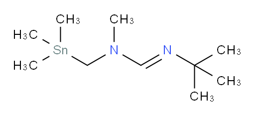 (E)-N'-tert-butyl-N-methyl-N-((trimethylstannyl)methyl)formimidamide